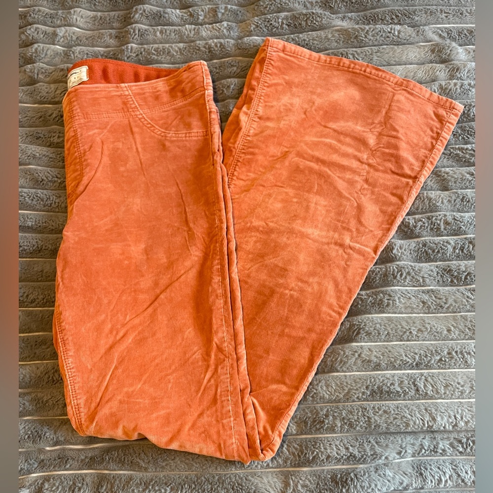 Free People Pull On Cord Flares, size 31, Rust (earth&soil), We The Free